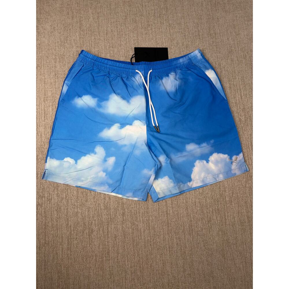 Distorted People Sky Swim Shorts NWT